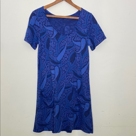 fresh produce Dresses & Skirts - SOLD✨ Fresh Produce Size Small Paisley Blue Printed Dress with Pockets